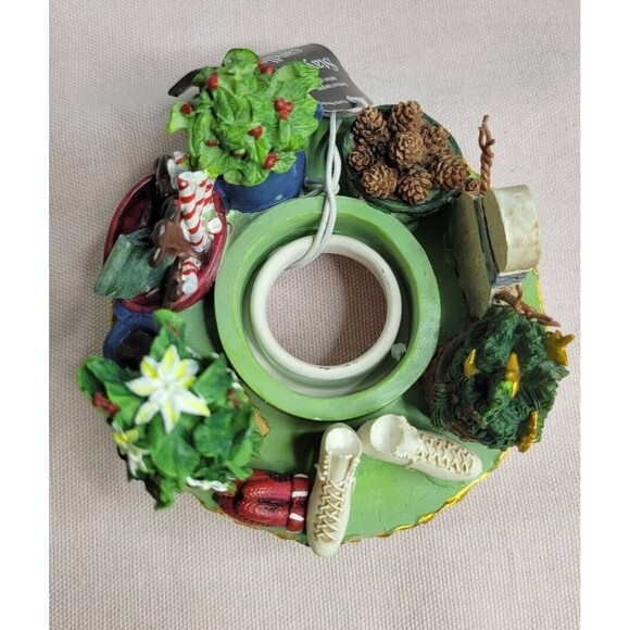 Candle Capper Old Virginia Candle Company POINSETTIA Candle Topper Christmas B59 - Picture 6 of 10